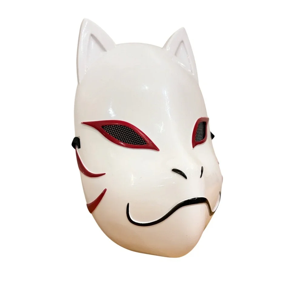 Naruto Anbu Black Ops Fox Mask WhiteRed Official Cosplay Anime Costume Accessory